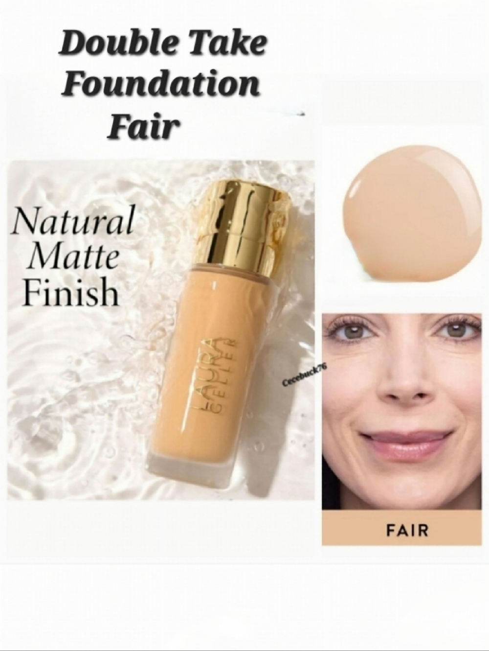 🌺Laura Geller Fair Double Take Foundation Matte Foundation Liquid Foundation